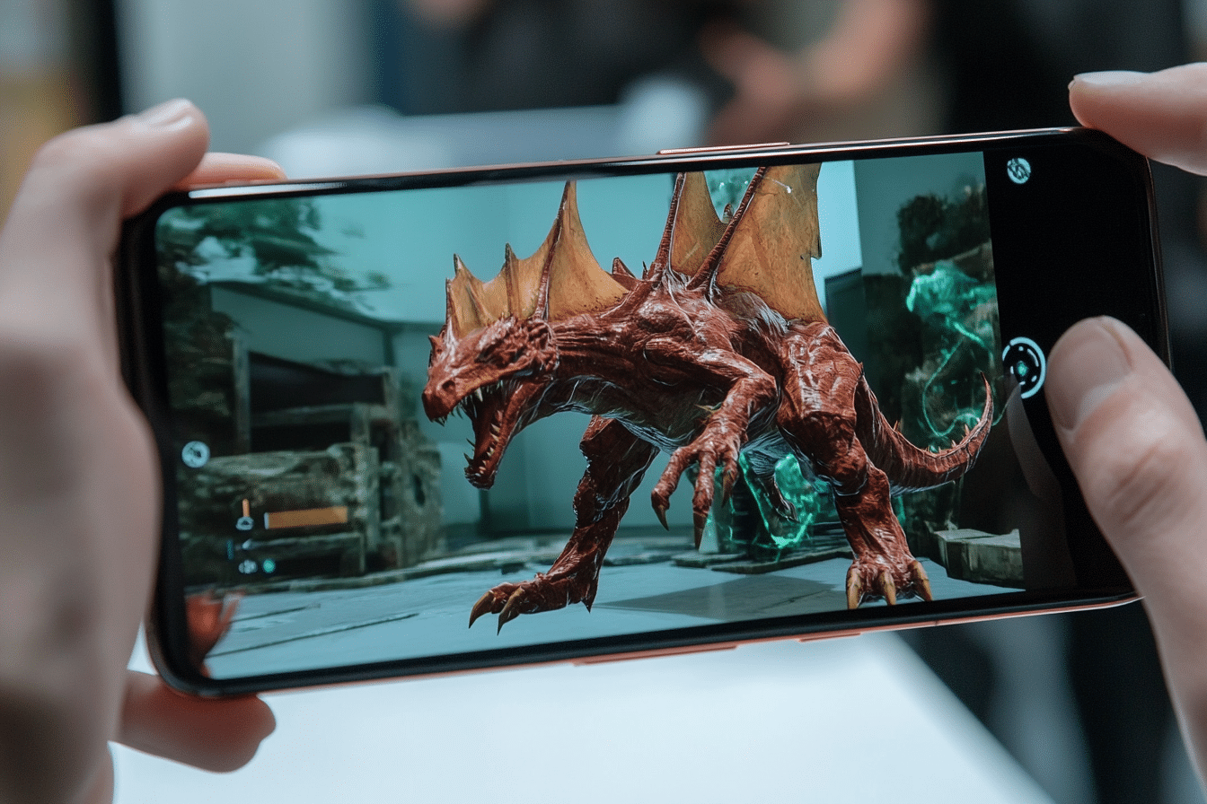 ARCore Augmented Images smartphone avec image augmentée