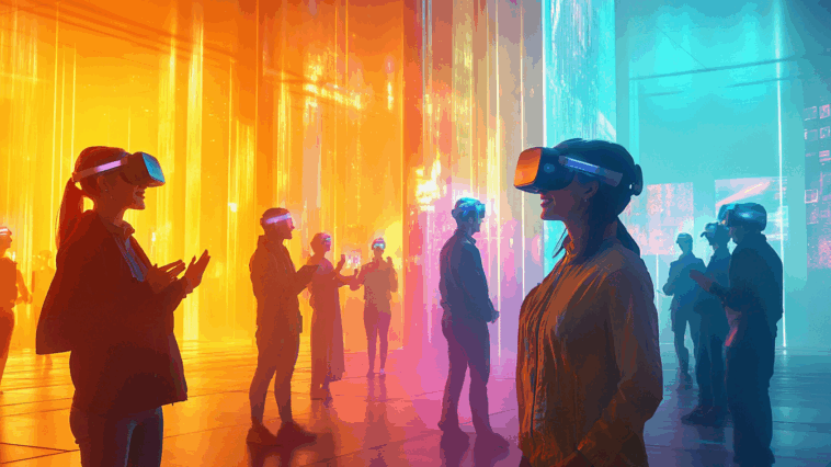 Appli pour se faire des amis dans la VR groupe de personnes