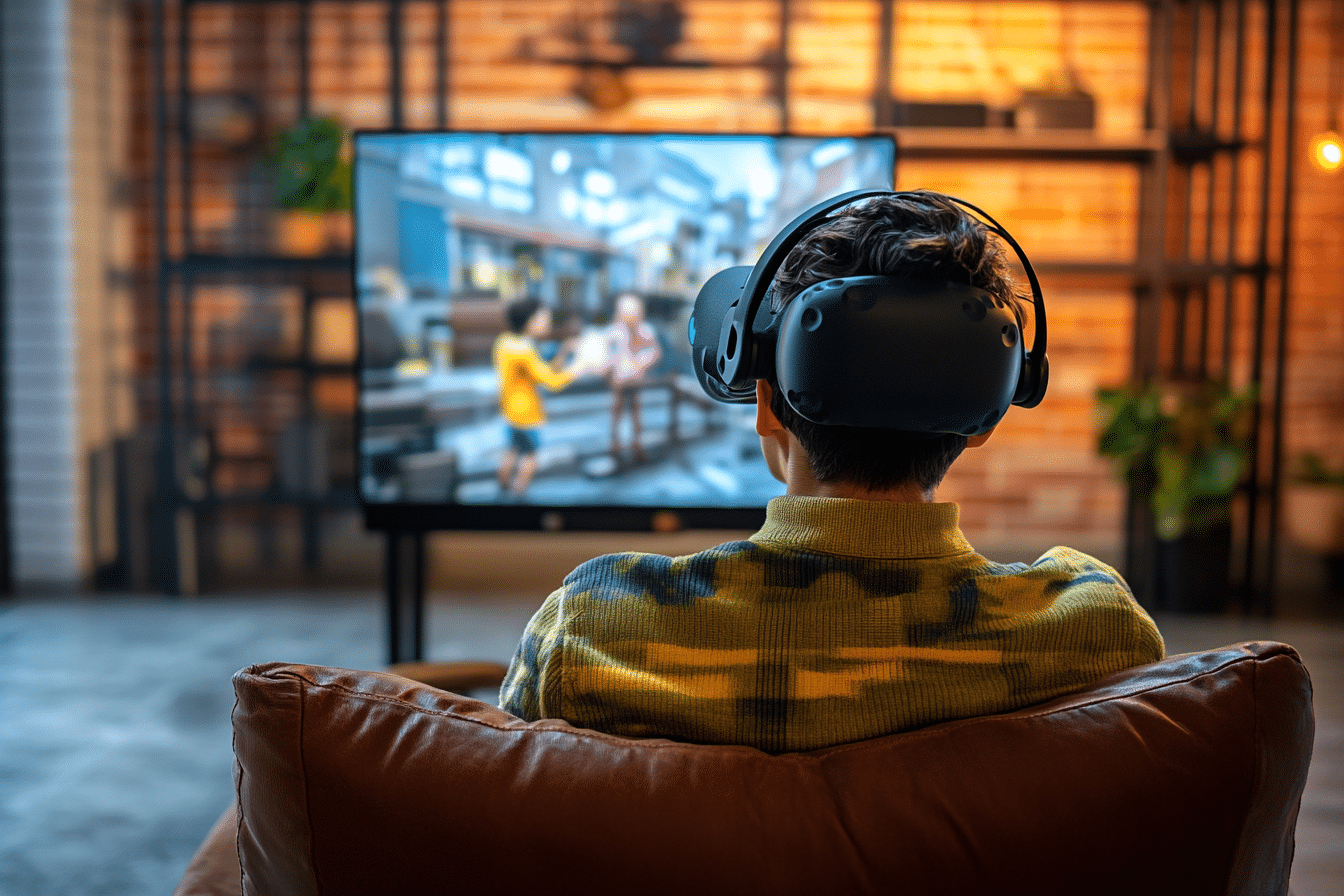 InZoi Jeune homme appréciant son jeu de simulation