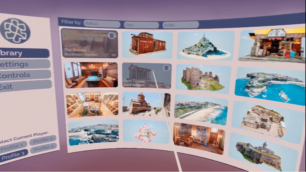 Puzzling Places interface du jeu