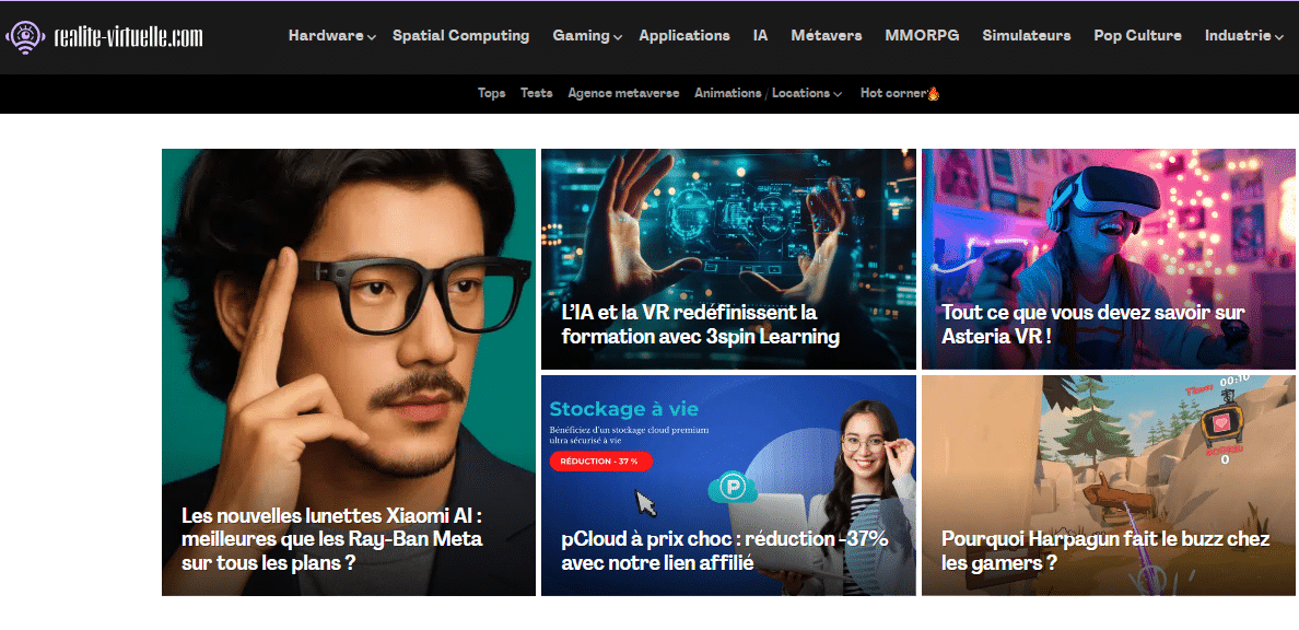 Meilleures newsletters VR - realite-virtuelle.com