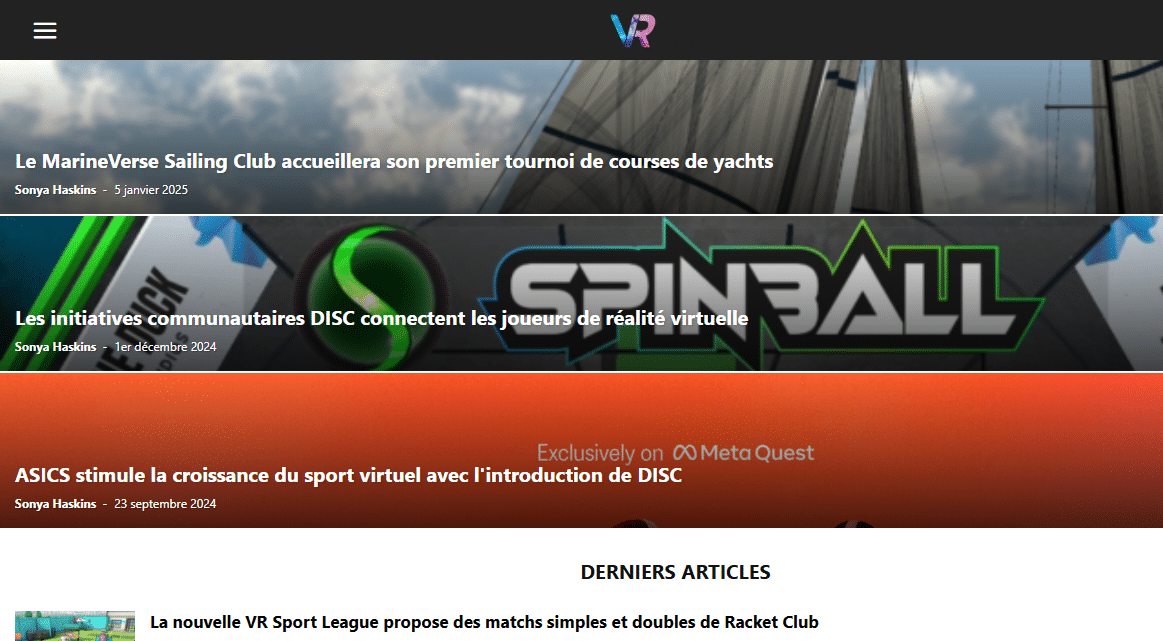 Meilleurs sites d'actualité VR - VR fitness