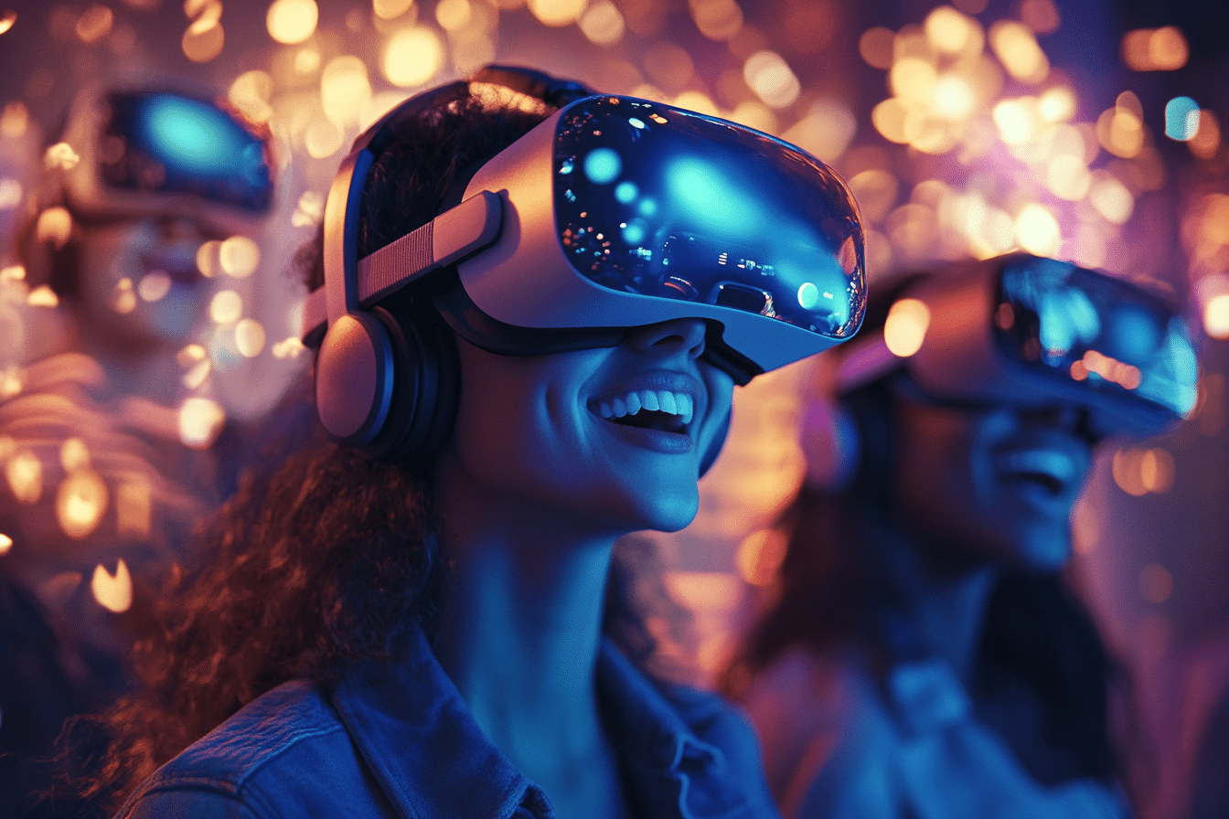 Meta Horizon+ personnes portant un casque XR