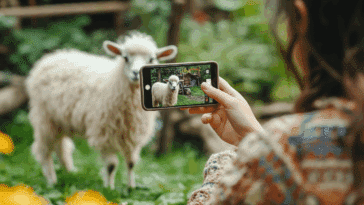 Gaussian Splatting personne en train de filmer avec son smartphone