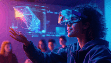 Cosmic XR élève avec lunettes connectées