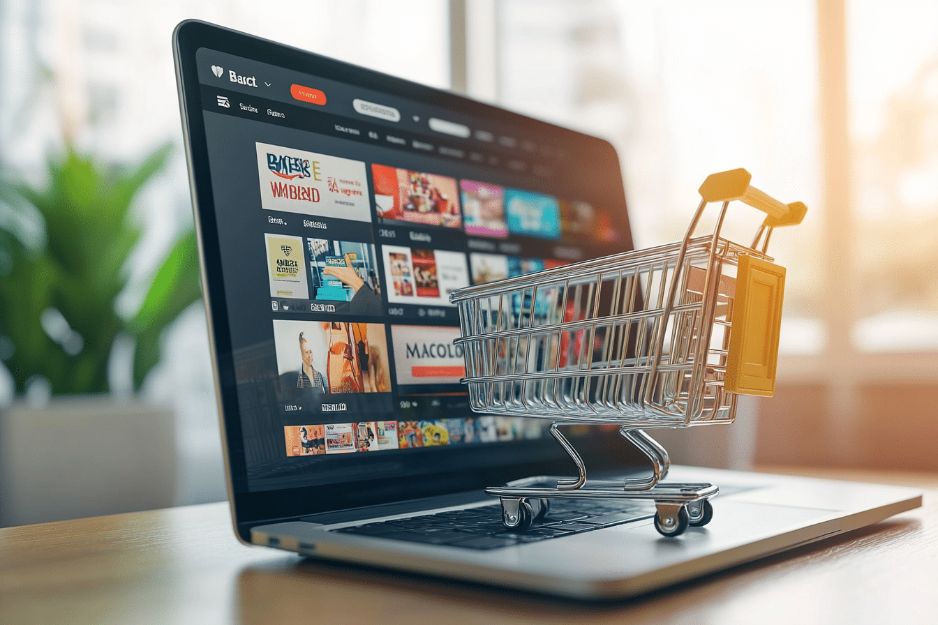 Meta Quest 2 écran PC avec panier shopping