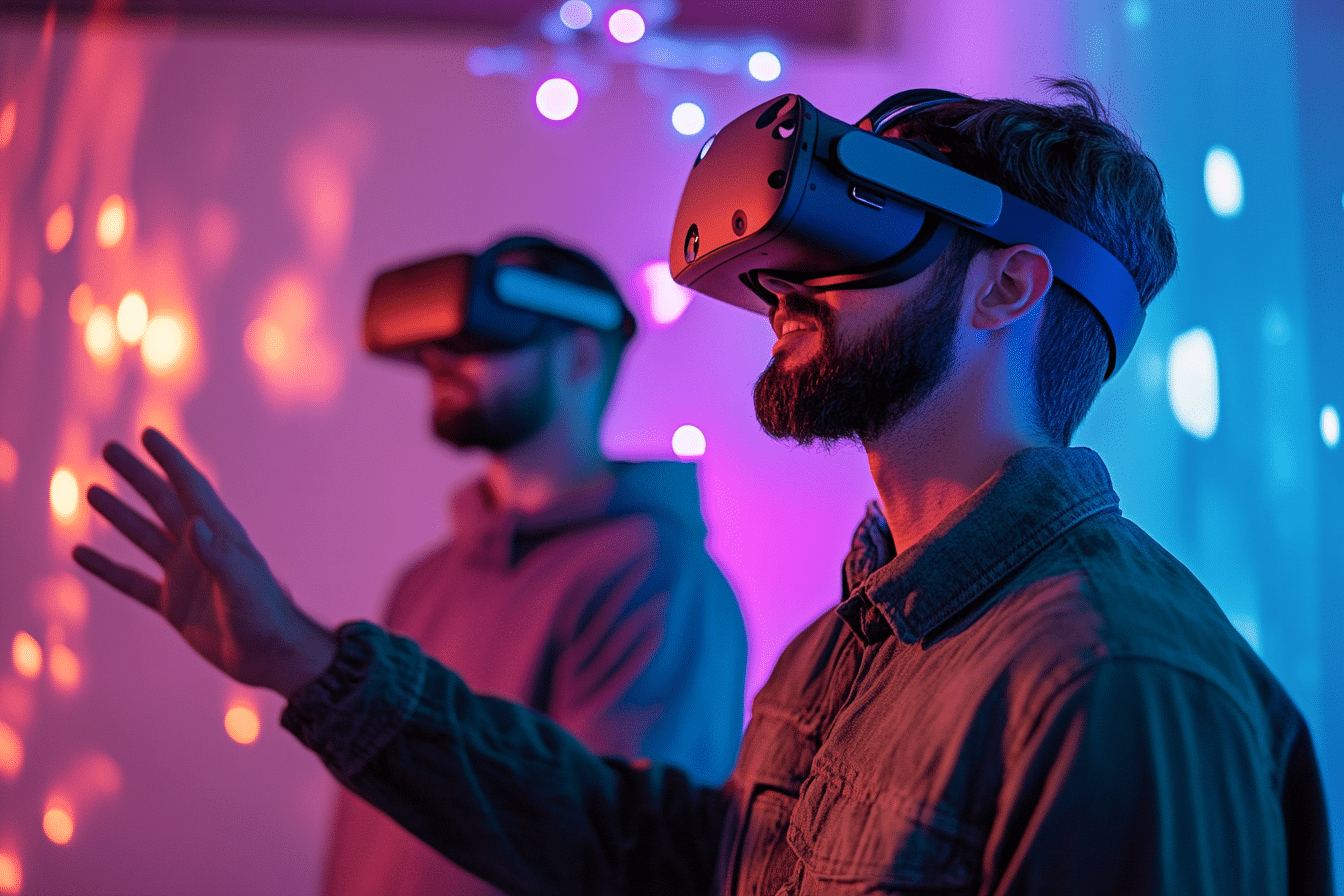 AssetGen 2.0 personnes portant casque vr