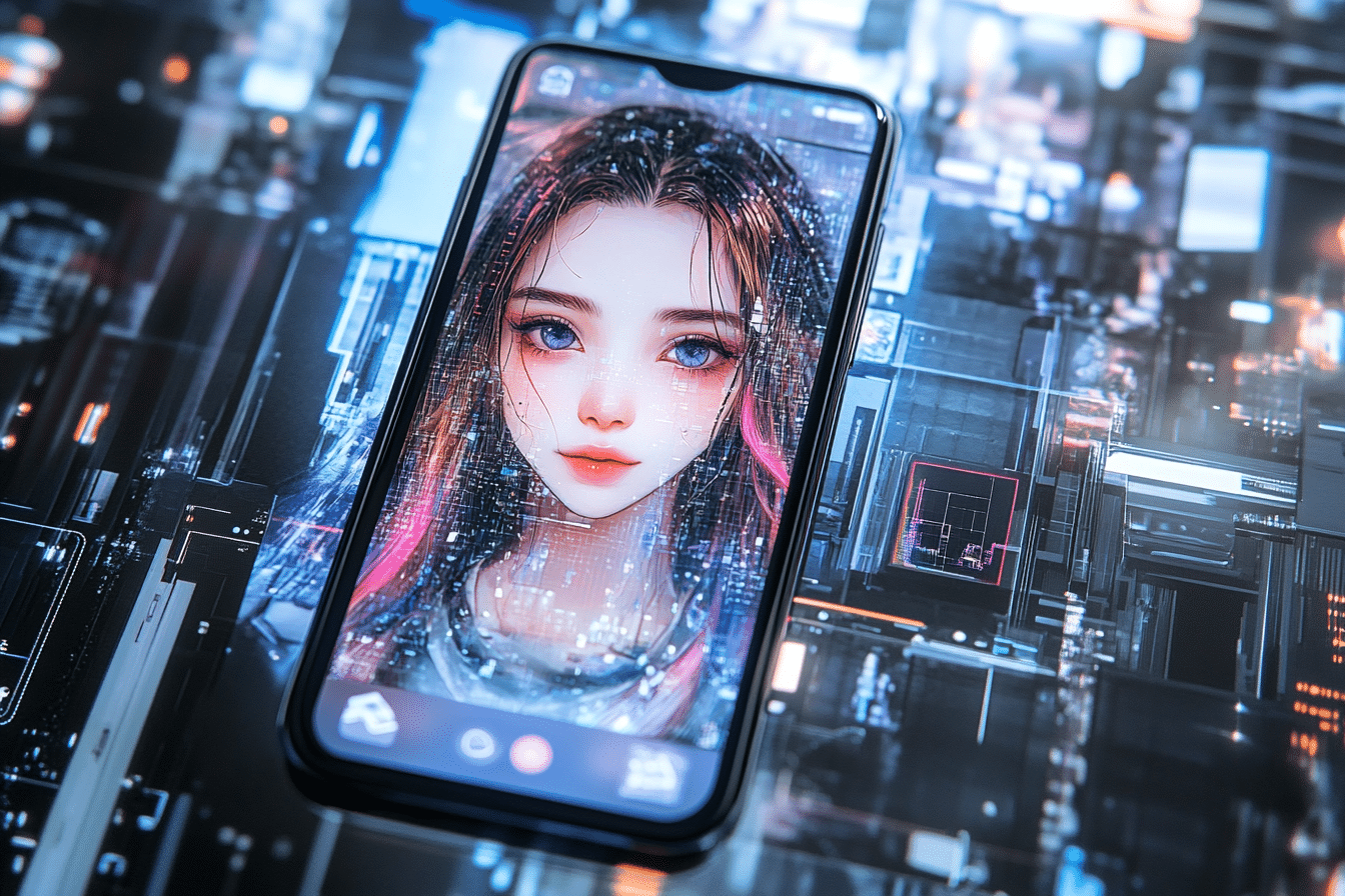 Lensa by Prisma Labs photo selfie filtre manga sur smartphone