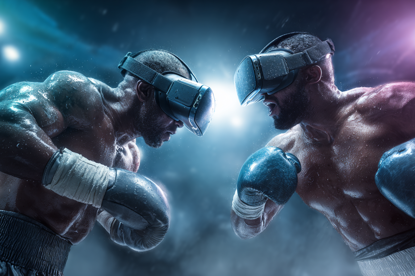 Meta Quest 3 vs PSVR 2 combat entre deux boxers avec casque VR