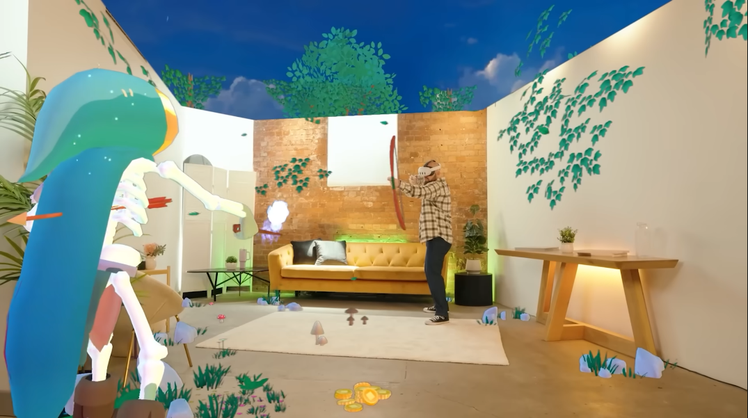 Mythic Realms joueur avec casque VR