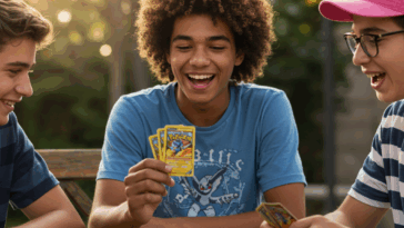Anciens Packs Pokémon TCG Pocket jeunes qui jouent aux cartes Pokémon
