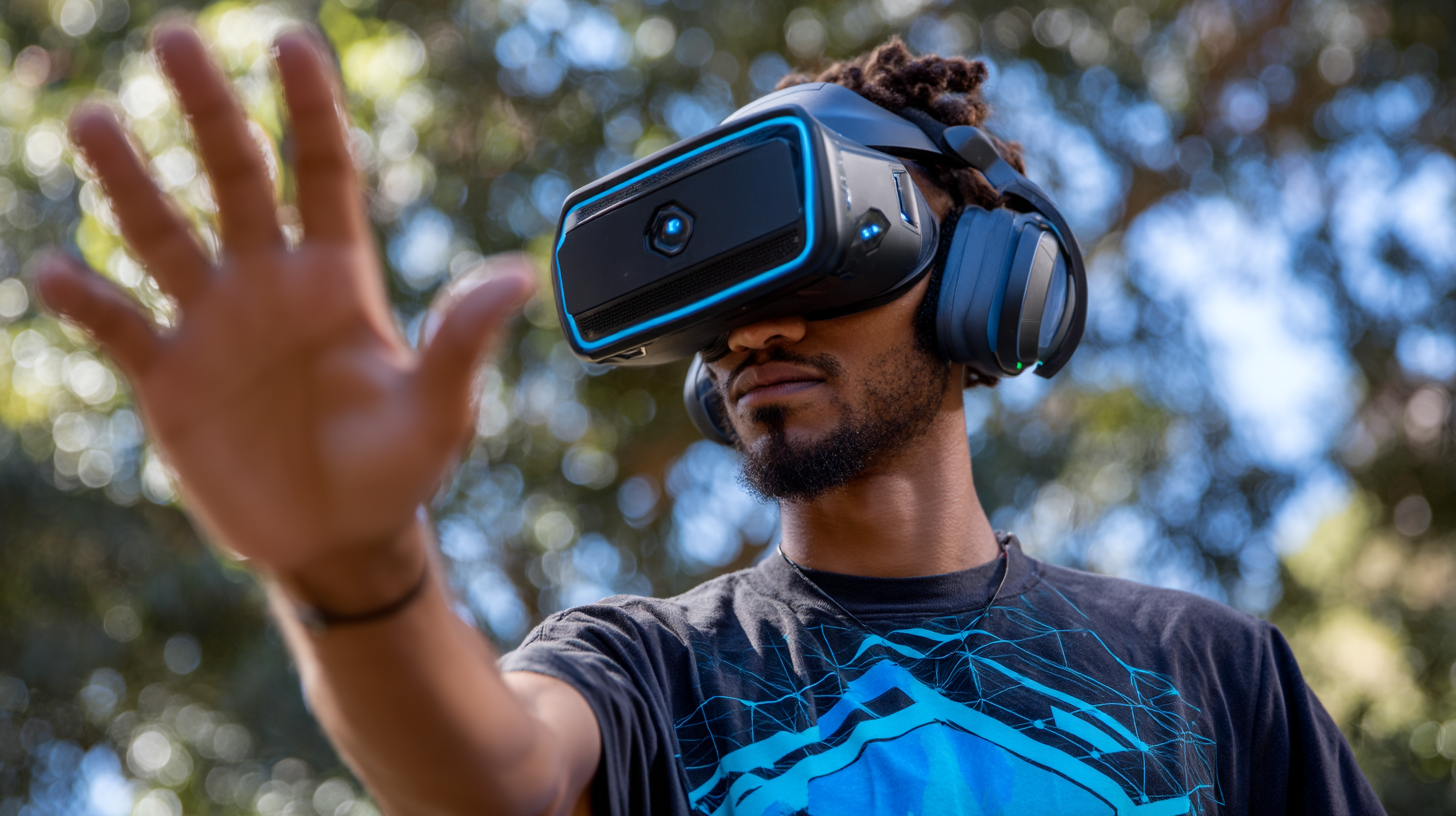 Un homme portant un casque VR
