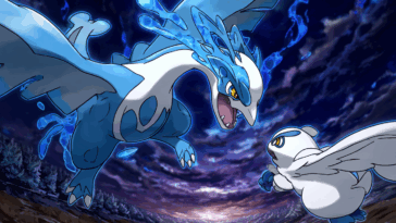 Lugia en pleine attaque