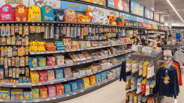 produits Pokémon sur les rayons Auchan