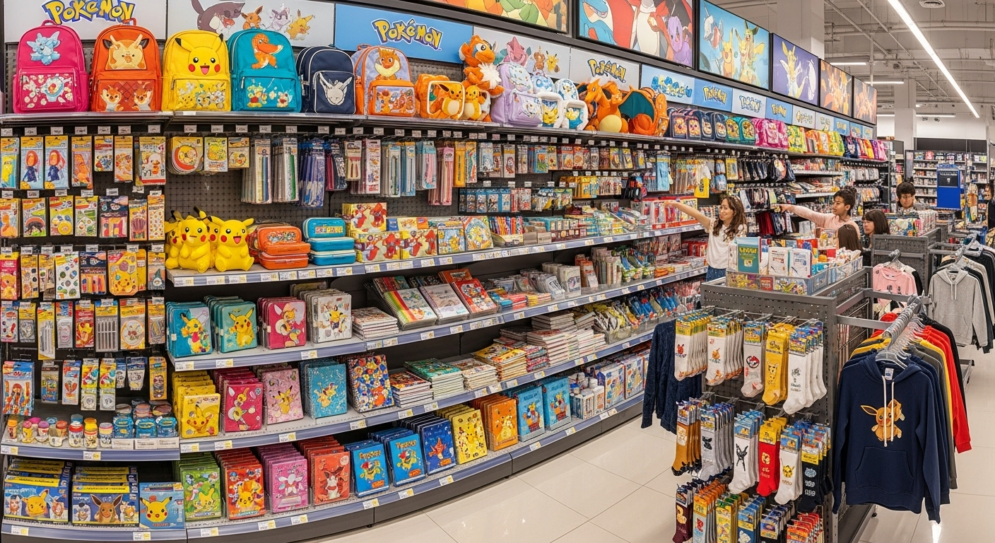 produits Pokémon sur les rayons Auchan