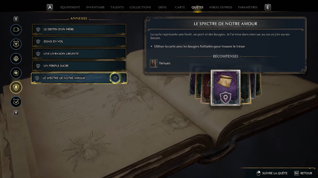 Le spectre de notre amour gameplay Hogwarts Legacy