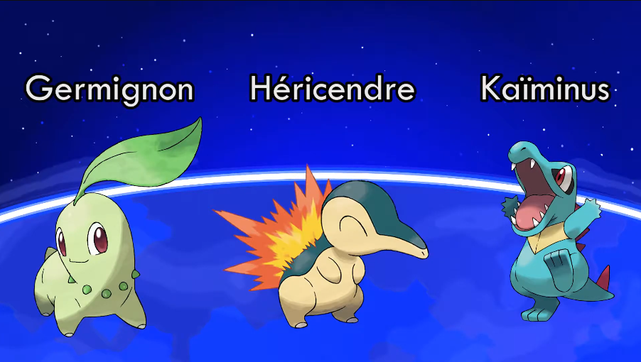 Starters Pokémon de Johto