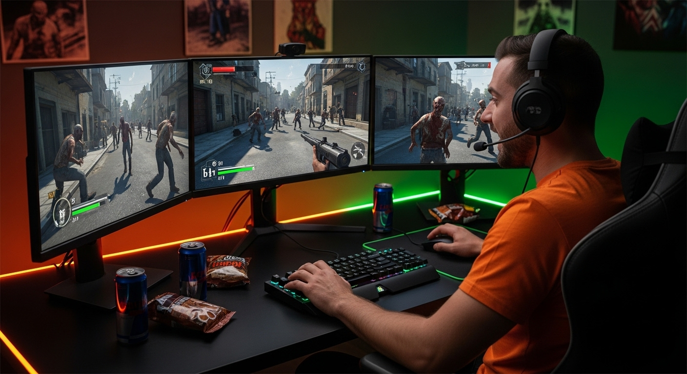 Gamer jeu de zombies