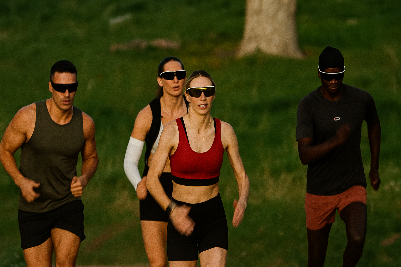 Des sportifs utilisent les Meta Oakley Vanguard