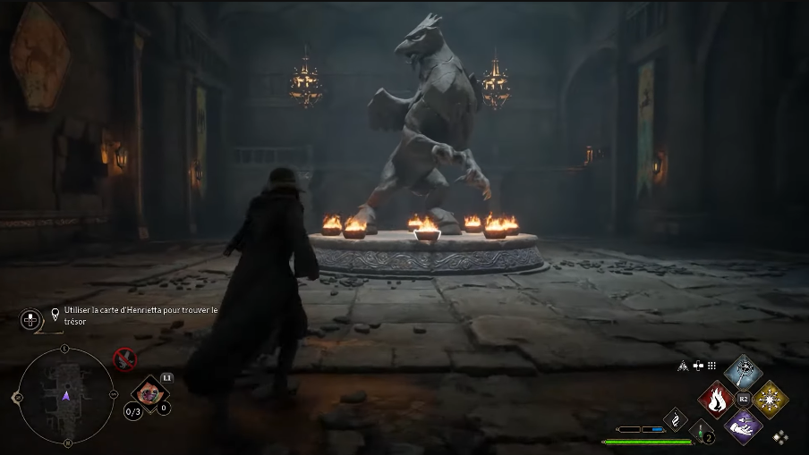 Statue hippogriffe dans Hogwarts Legacy