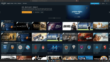 interface Prime Vidéo
