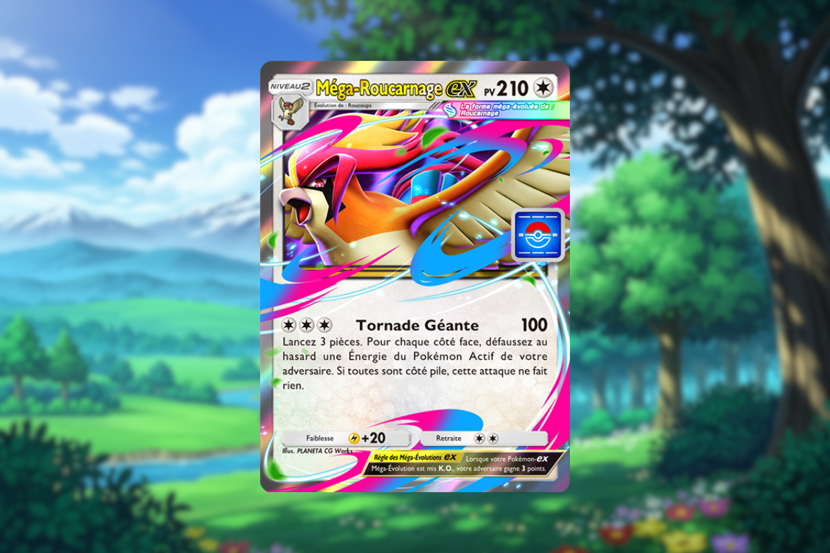 Les cartes promo du Méga-Roucarnage EX, un must pour votre deck