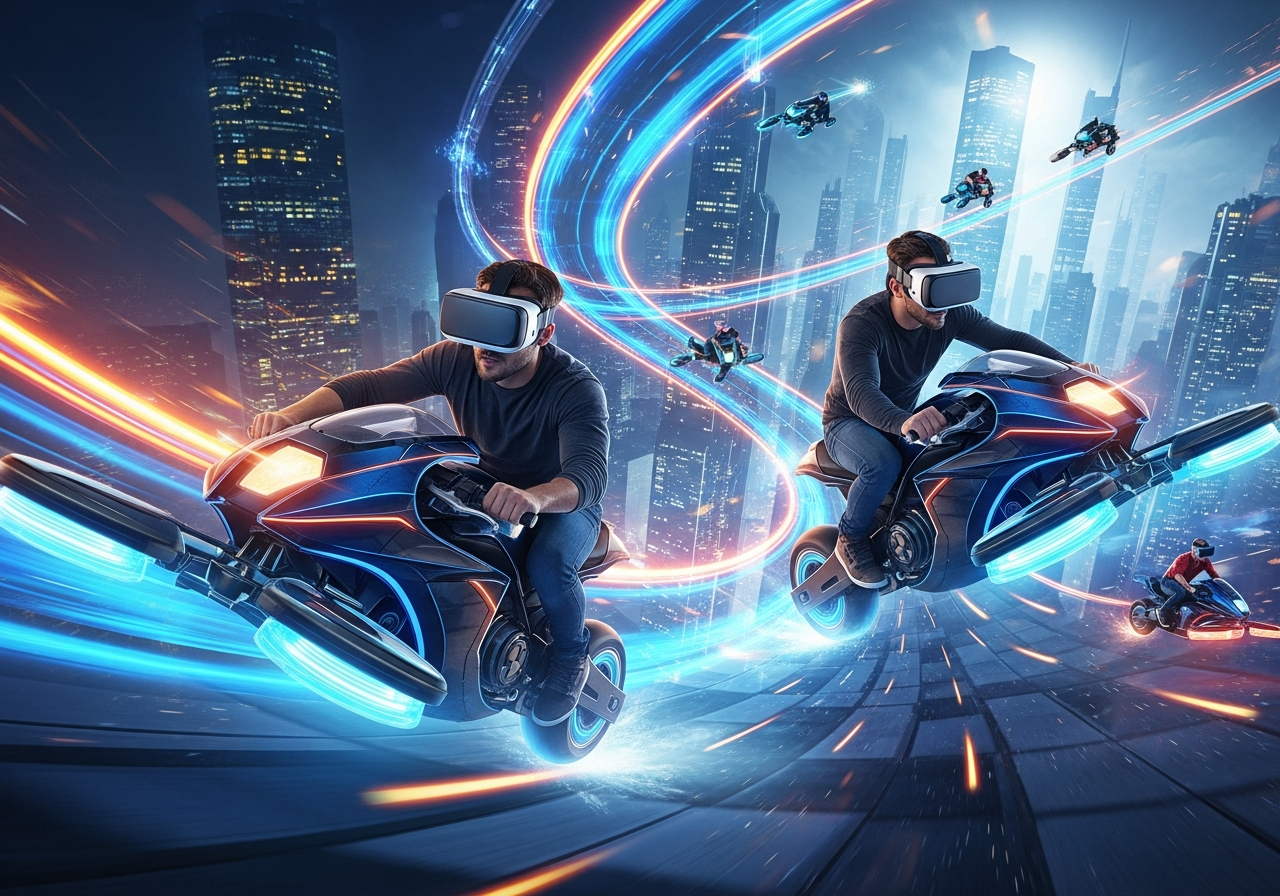 Filez à toute allure sur votre hoverbike dans ce jeu de course en VR