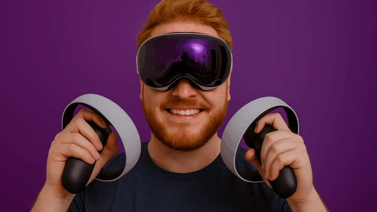 Les manettes PSVR2 Sense sur le Vision Pro