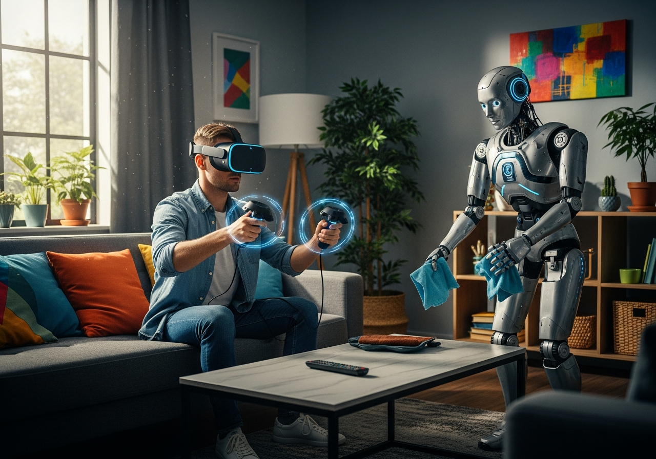 Ce robot humanoïde télécommandé en VR s'occupera de votre maison