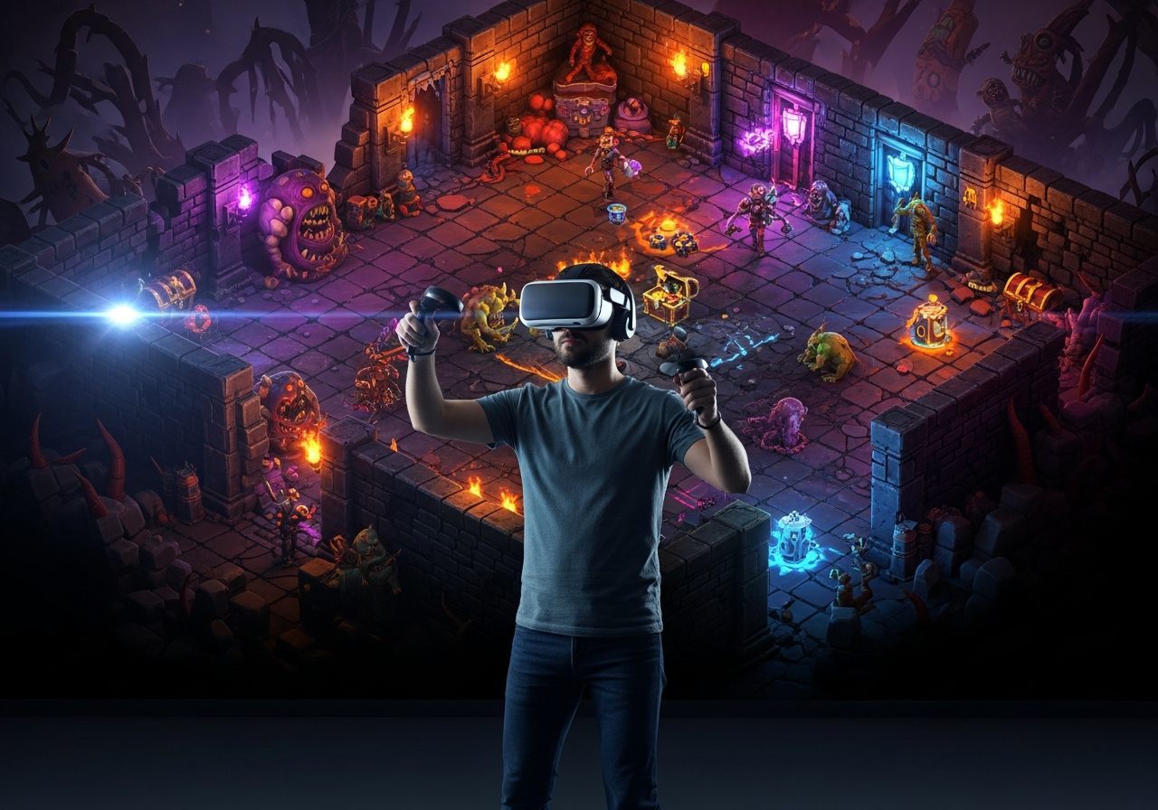 Envie d'un bon vieux roguelite en VR ? Ce jeu arrive sur PS VR2 et Steam