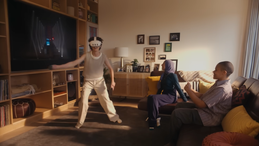 Casque VR Meta Quest 3 porté par un enfant