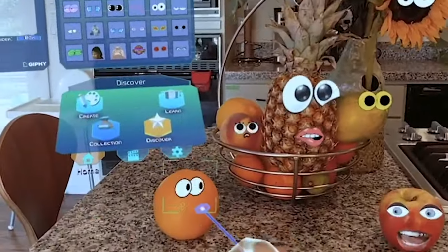 Vue à travers un casque VR