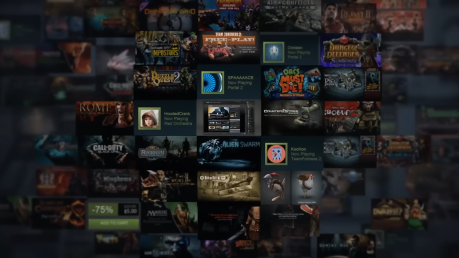 Catalogue de jeux disponibles sur Steam Frame