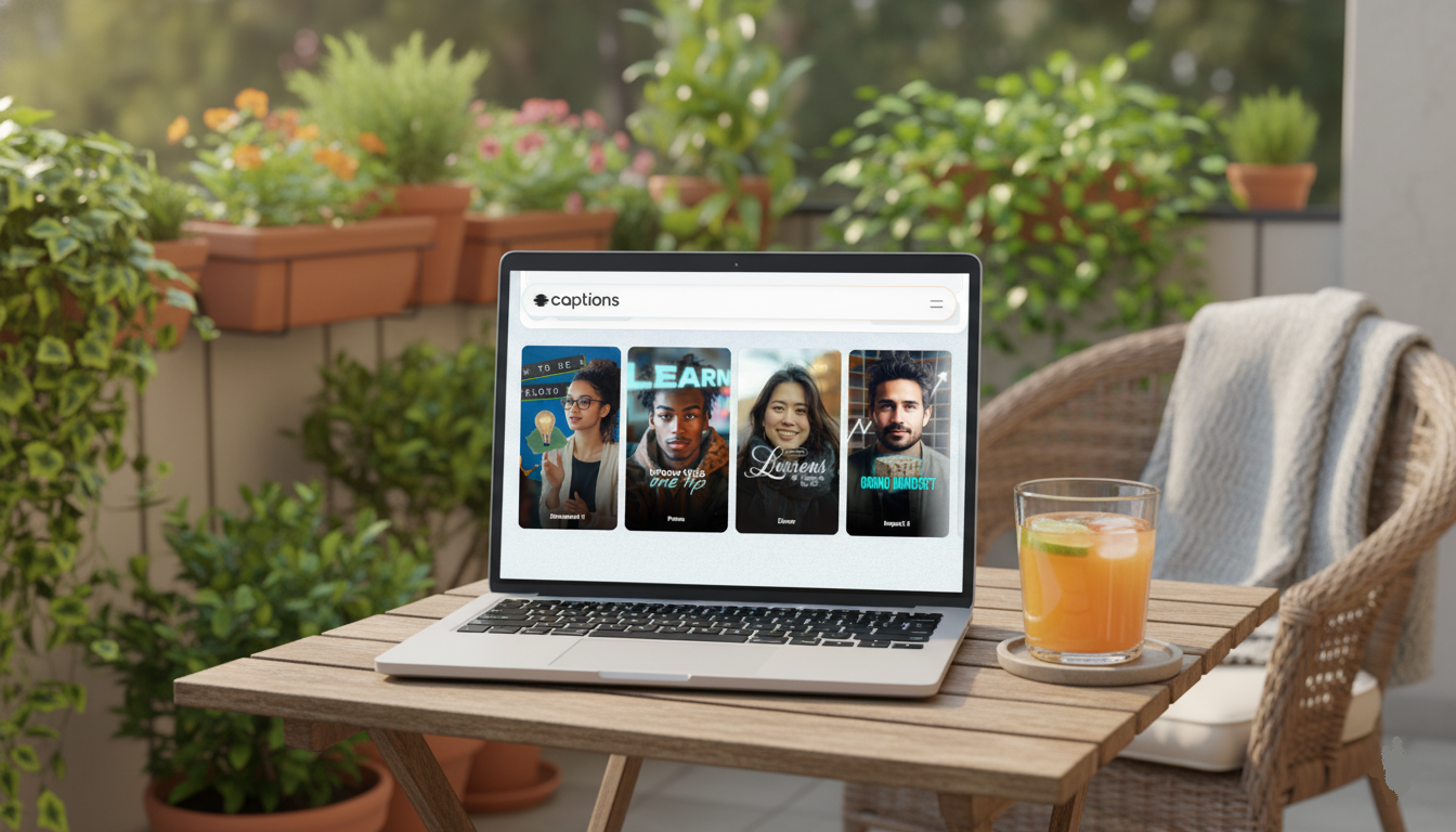 interface Captions.ai sur pc
