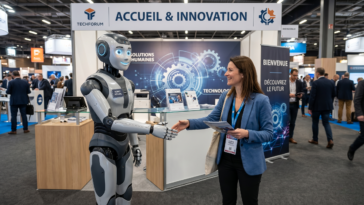 Exploitez l'animation robot pendant un salon professionnel.