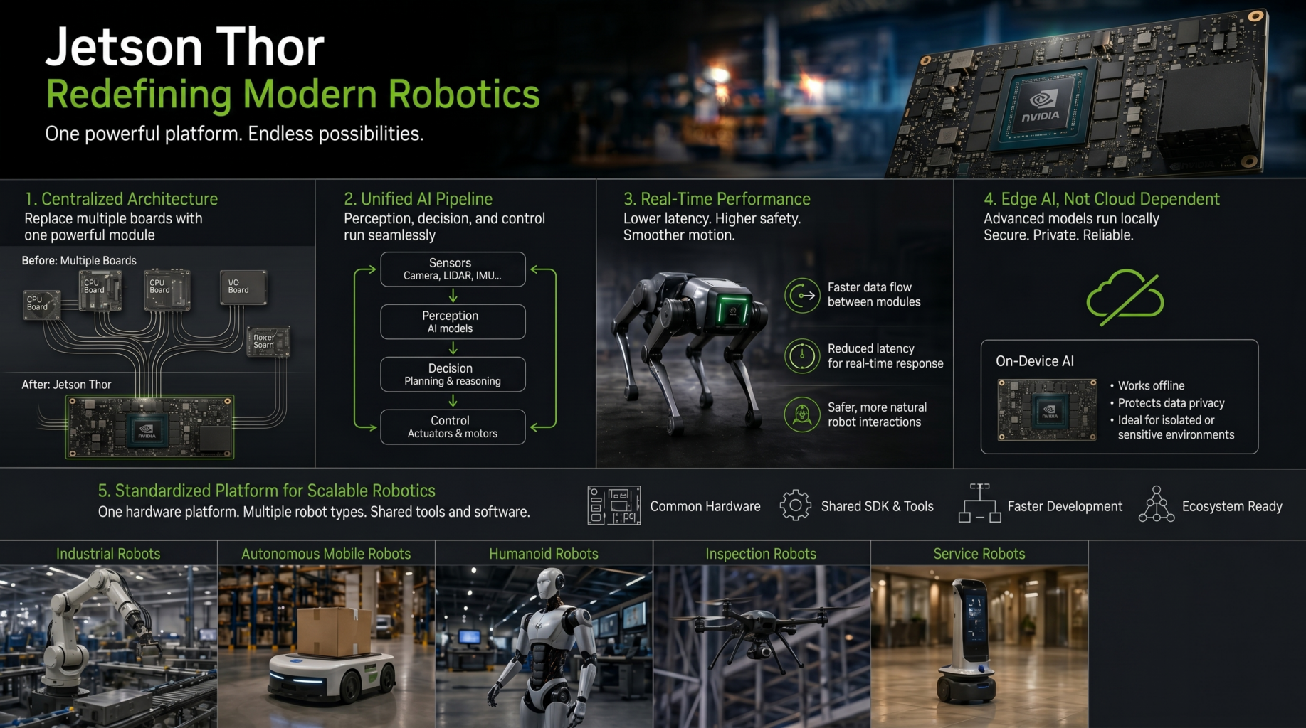 Image illustrant les usages de JetsonThor