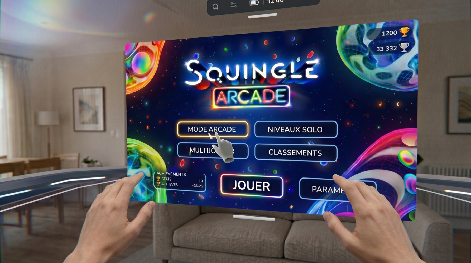 Image illustrant l'immersion dans Squingle Arcade