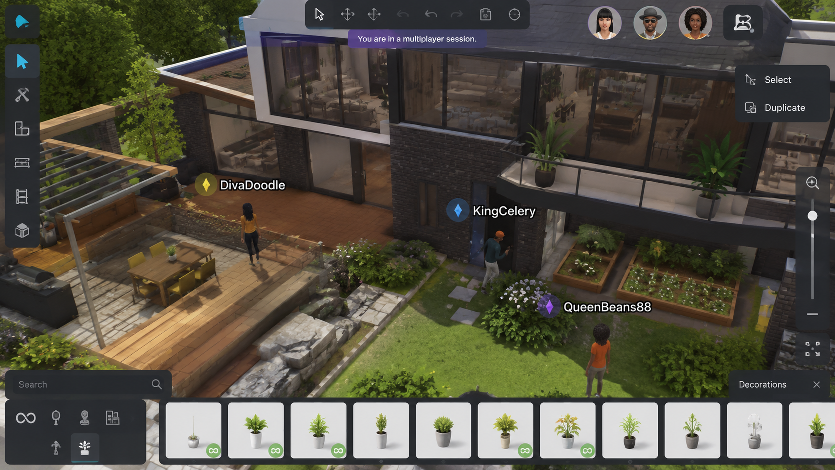 Image illustrant le mode multijoueur dans Les Sims