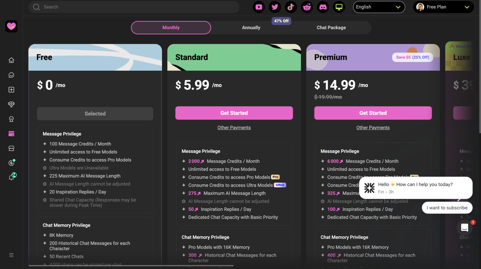 CrushOn AI pricing