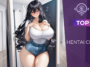 waifu anime voluptueuse dans un hentai AI chat, fille manga timide aux longs cheveux noirs dans un appartement moderne