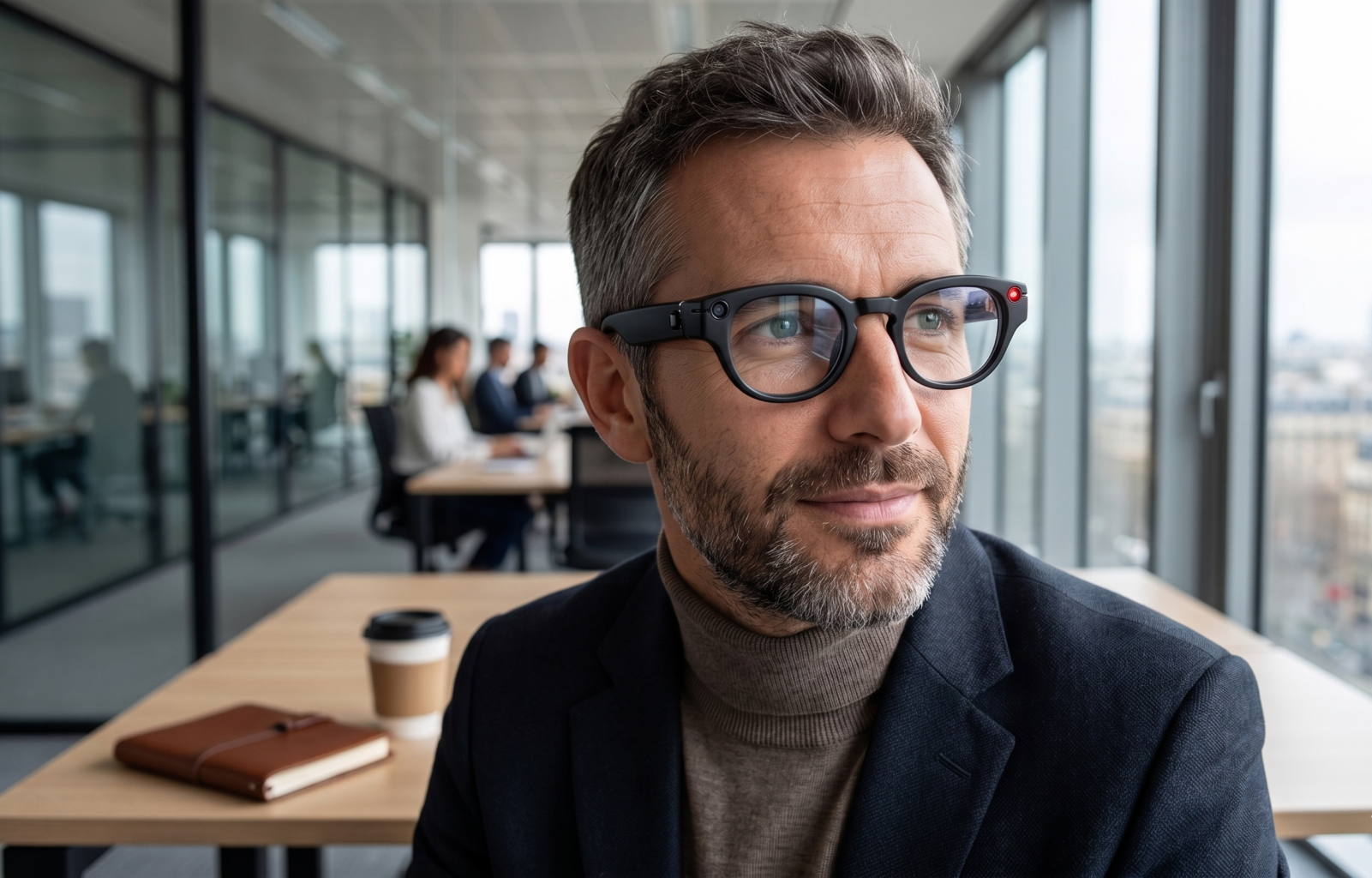 personne qui porte des lunettes Vuzix Ultralite Pro