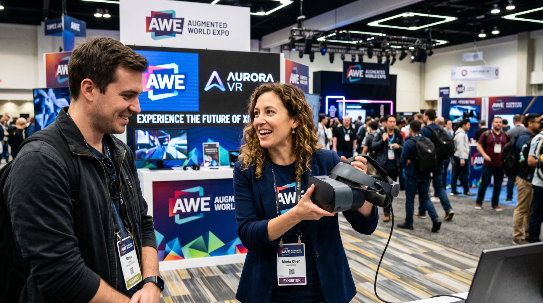 Découvrez de nombreuses choses pendant l'AWE (Augmented World Expo) 2026.