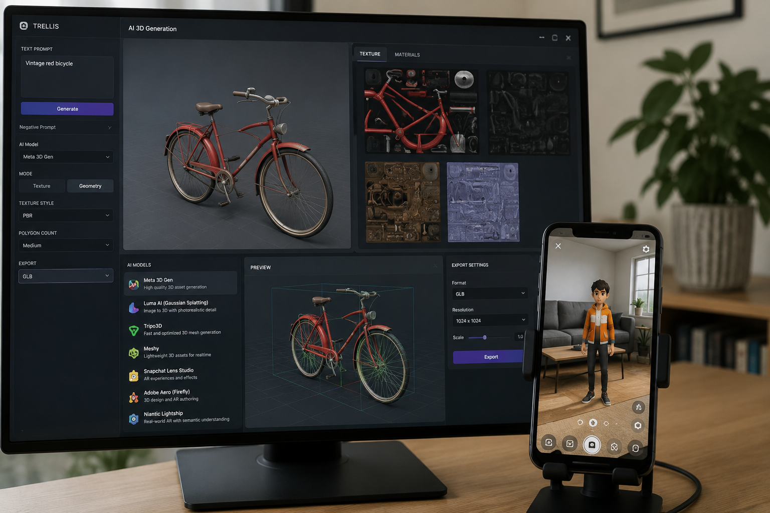 image illustrant la modélisation 3D sur PC et sur un smartphone