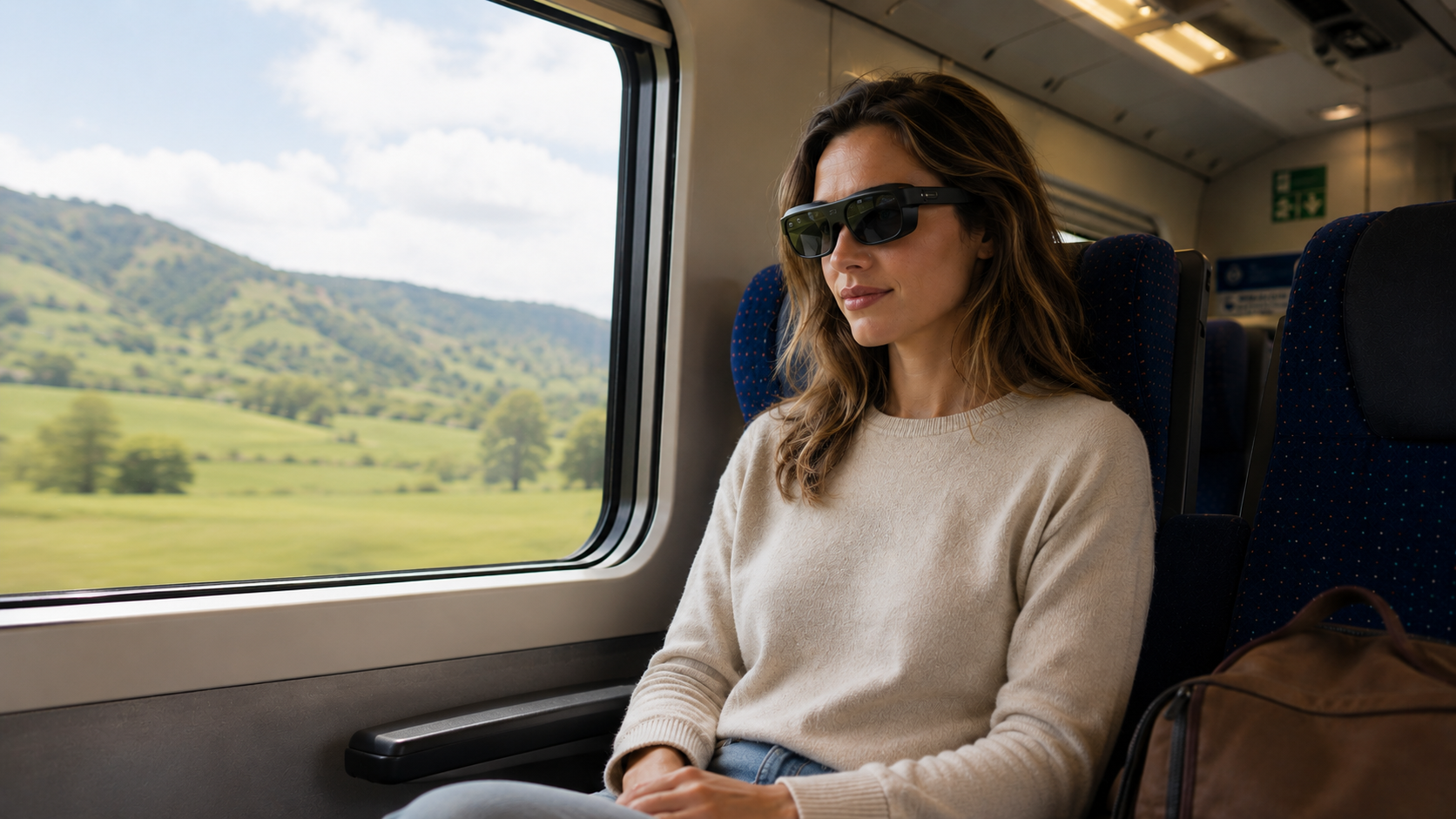 personne en voyage utilisant les Acer AR Vision GR0