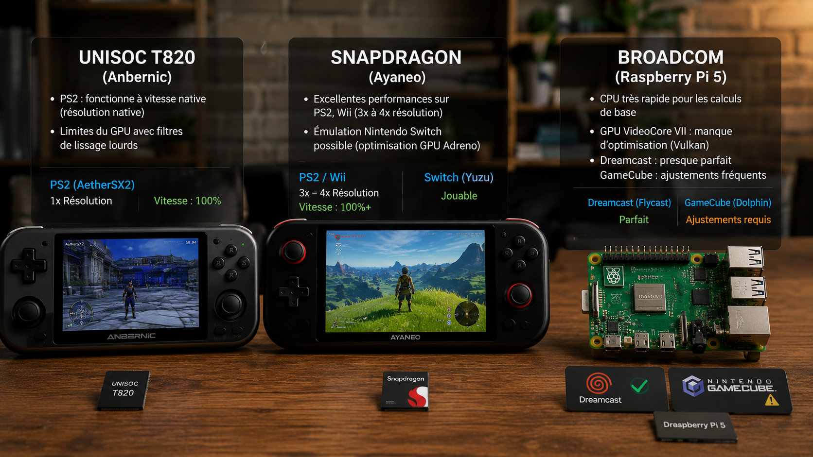 comparatif de l'architecture des consoles retro