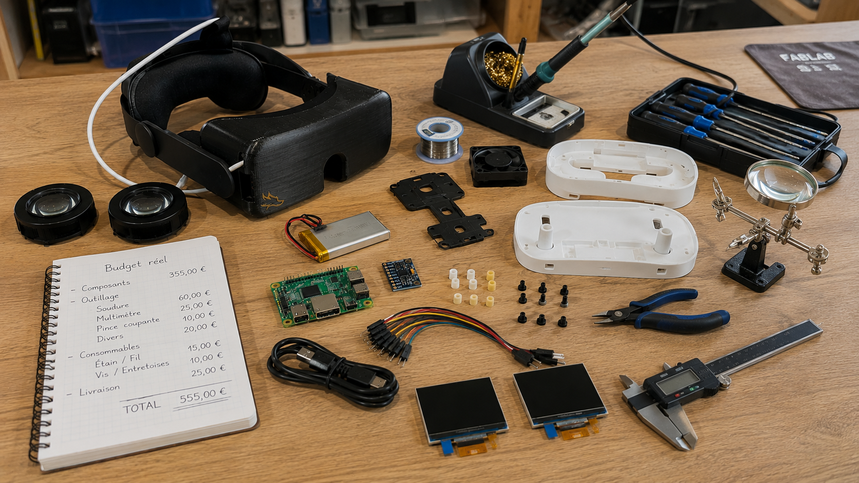 image illustrant le budget potentiel pour faire un casque Persephone 3 Lite