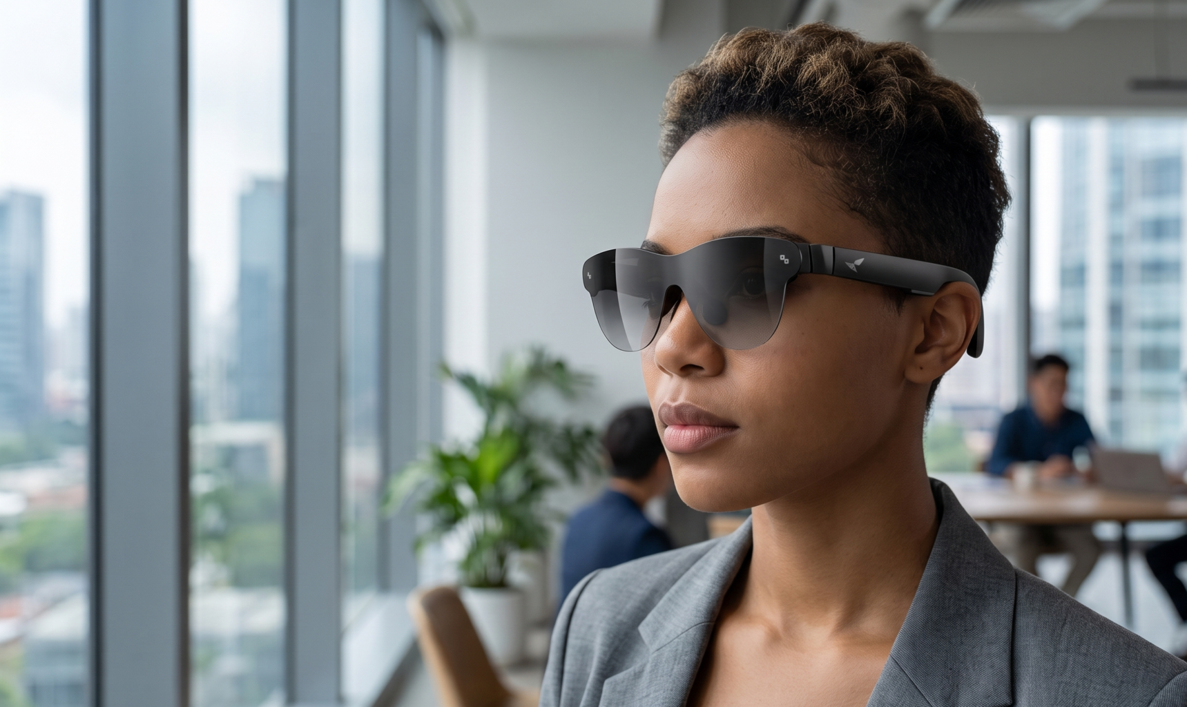 personne qui porte des lunettes RayNeo Air 4 Pro