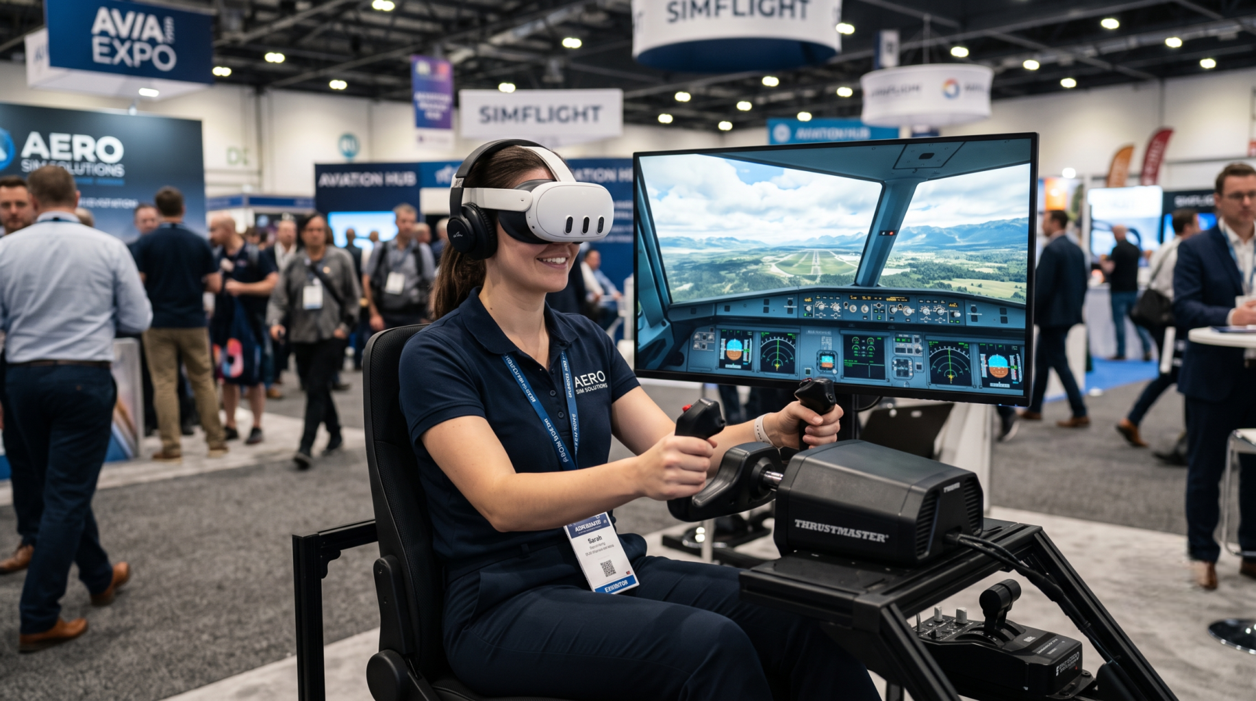 Un simulateur VR attire facilement l'attention.