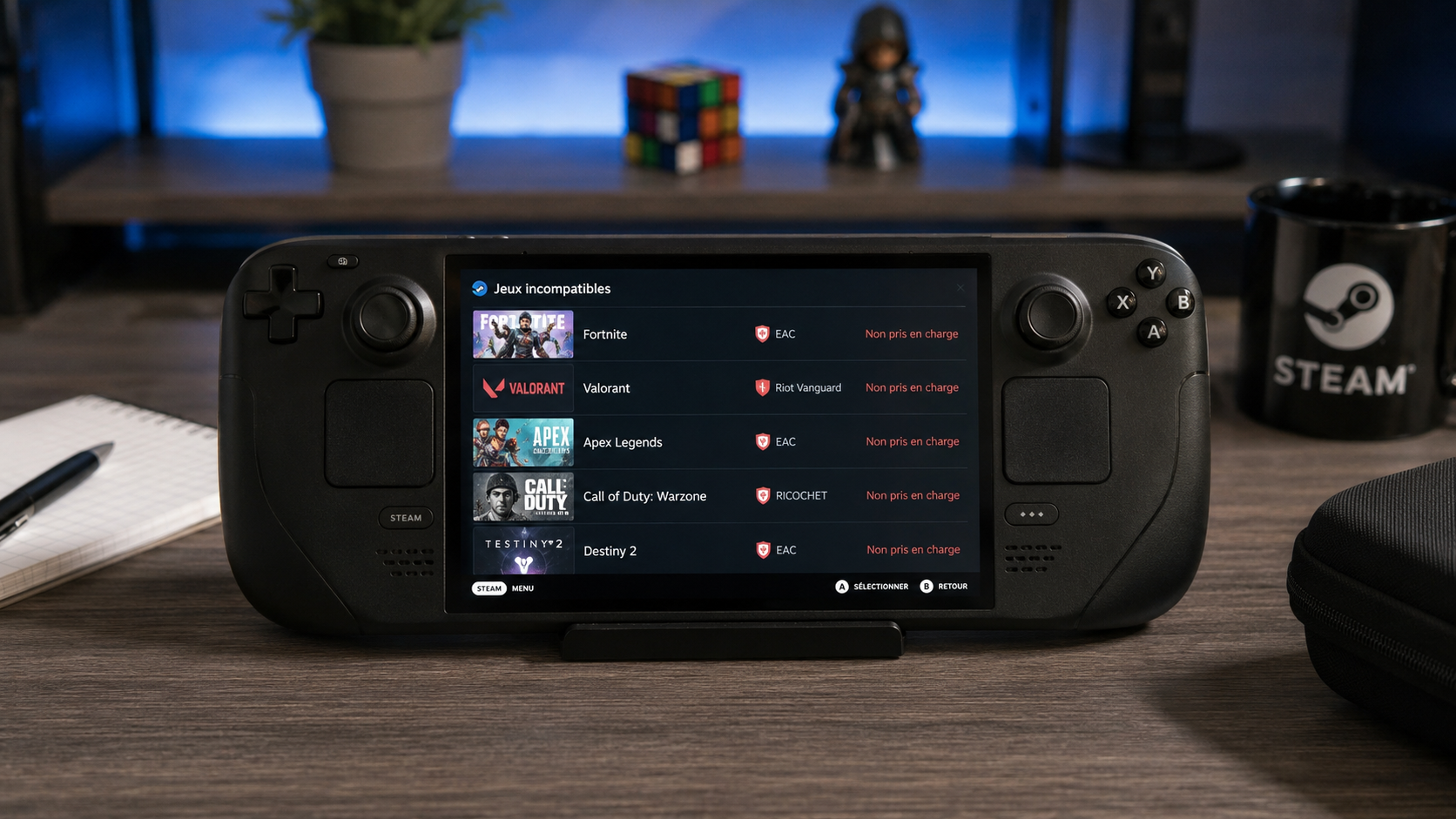 une console Steam Deck