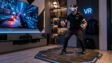 une personne qui expérimente le Full-Body VR